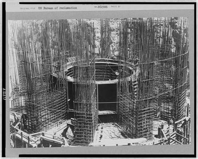 Boulder Dam,Arizona & Nevada,Installation of Upper Ring Gate,1934,Construction