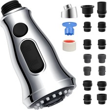Universal Kitchen Faucet Head Replacement with 15 Adapter Kit Compatible with Am