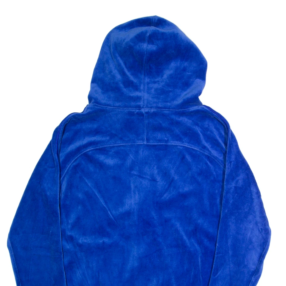 JUICY COUTURE Terciopelo Mujer Azul Sudadera con Capucha Cremallera Completa M Foto 4 de 4