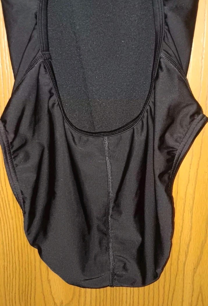 Speedo LT Pro Womens Size 14/40 Black Keyhole Back Crisscross Straps...