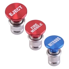3PCS EJECT FIRE MISSILES NITROUS for Button Cigarette Lighter Billet Button Plug