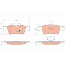 Satz Bremsbeläge Bremsklötze hinten für Mercedes M-Klasse W164 R-Klasse | 245