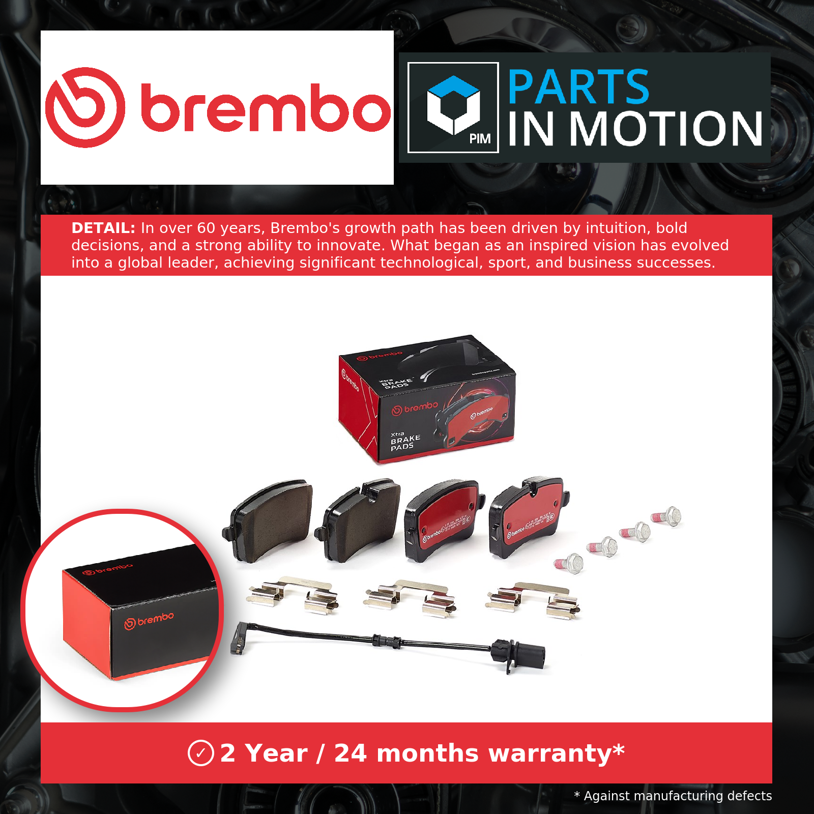 Brake Pads Set fits PORSCHE MACAN 95B 2.9 Rear 2019 on DGRB Brembo 9A769845100