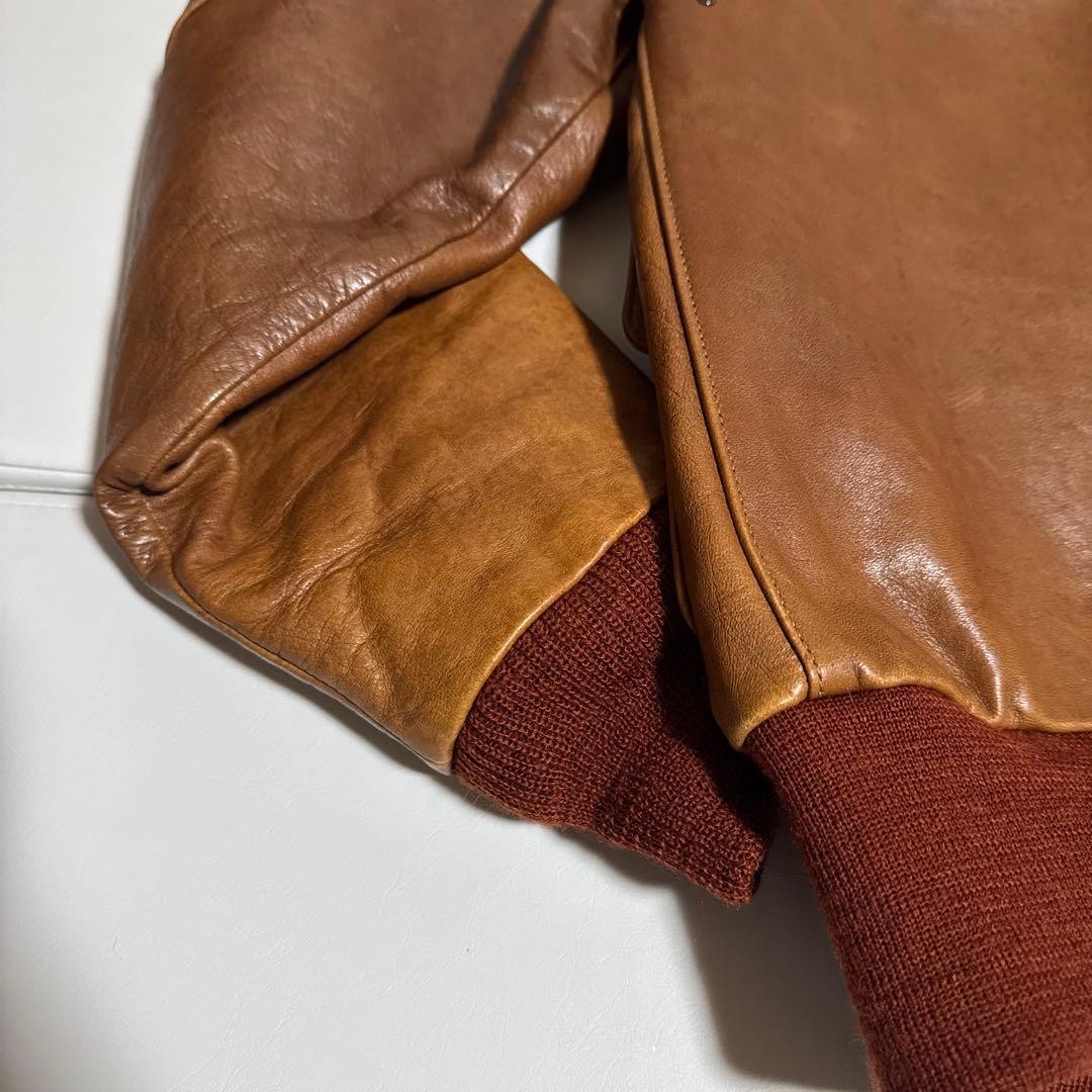 Buzz Rickson's A2 Flight Jacket Horsehide Brown S… - image 12