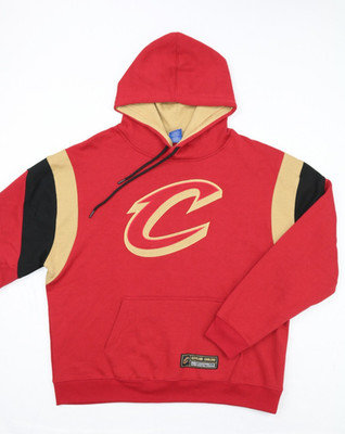 Cleveland Cavaliers NBA Ultra Game Hoodie Mens L  Red Gold Black Embroidered
