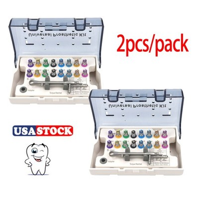 2PCS Universal Prosthetic Restoration Hand Driver Tool Dental Implant Instrument