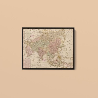 Vintage Maps - Bowles Map of Asia - Art Print on Paper or Canvas
