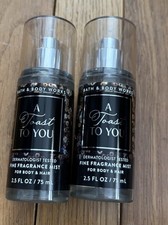 Lot Set 2 Bath  Body Works A TOAST TO YOU Mini Fine Fragrance Mist Travel