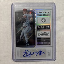 2018 Panini Contenders Draft Picks Lyon Richardson Cracked Ice Auto /23 - Reds