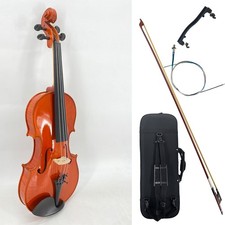 4/4 Violin Master Made Solid One-Piece Tiger Maple Full Set Case Bow
