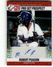 2021 Pro Set Metal - 1990 Pro Set Auto Mojo Red Robert Puason #PSO-RP1