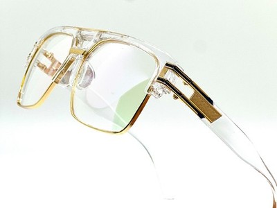 Men's Sunglasses Designer Fashion Square Clear Gold Frame Clear