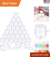 36 Pack 3 oz Clear Plastic Jars with Airtight Lids - Travel  Storage Solution