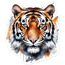 Tiger Head - Vinyl Decal Sticker - Car Window Laptop - ebn11944