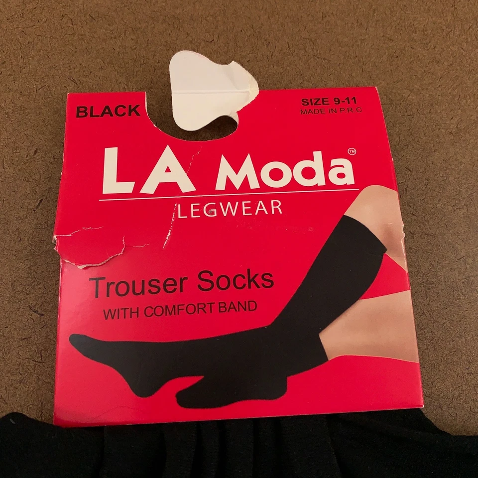 LA Moda женщин носок размер 9-11 черный колена брюки носки 1 пара новый с Ярлыками - Изображение 2 из 4