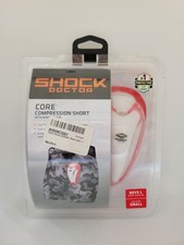 Shock Doctor Boys Black Camo Compression Shorts Large With Bioflex Cup Small 