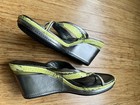Cole Haan Air Snake 🐍 Wedge Heel Lime 🍋‍🟩 Green Silver Leather Thong Sandal 8 — photo 6