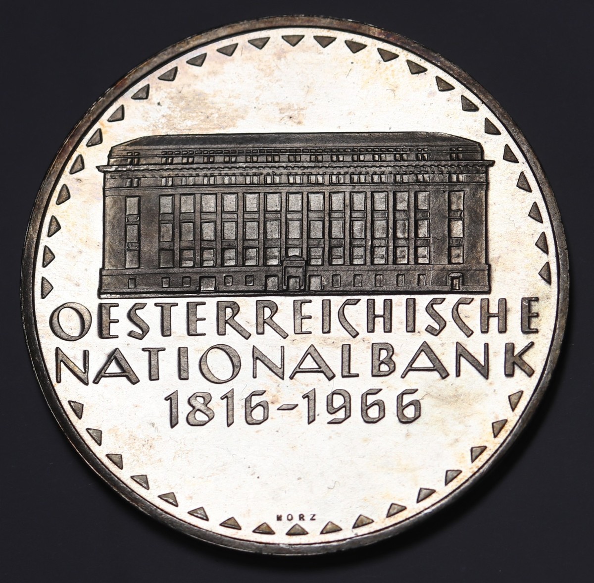 1966 Austria 50 Schilling, National Bank- Silver Proof Coin KM#?2900