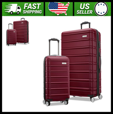 Samsonite Omni 2 Hardside 2 Piece Luggage Set, Carry-On & Checked, Merlot