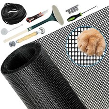 Pet Proof Window Screen Replacement Kit 36x100 inch Thick Pet Resistant Mesh