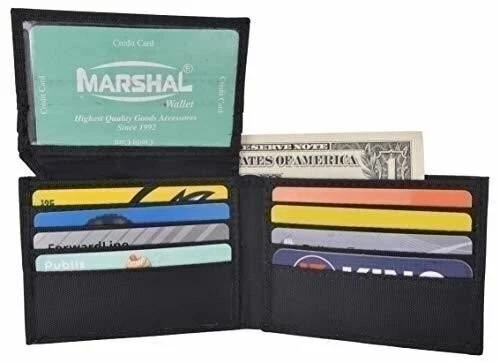 Men's Nylon Slim Classic Bifold Wallet in Colors Thin Wallets for Boys - Image 3 of 4