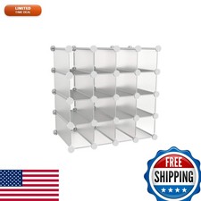Lavish Home 16 Cube Cubbies Organizer White
