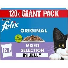 FELIX Original Mixed Selection in Jelly Wet Cat Food 120 x 85g Mega Pack Bulk 3.84 per kilo