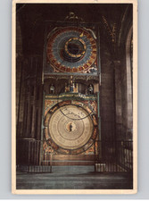 Astronomical Clock Lund Cathedral Sweden Postcard 1955
