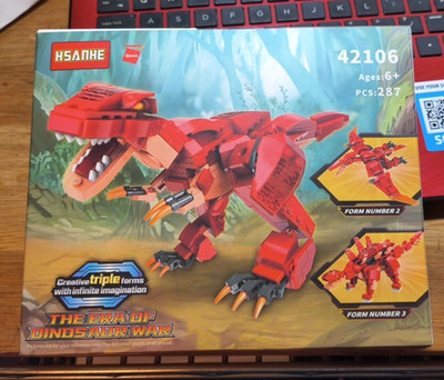 HSANHE STEM 3 in1 Dinosaurs Building Kits 287PCS, Toys for Kids Age 6-10 Year...