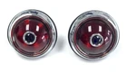 Hot Rod Tail Lights, Glass Lenses With Blue Dots, Pair, Fits 1950 Pontiac Style