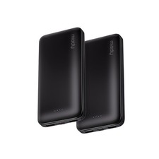 2-Pack Portable Charger, Slim 10000mAh Power Bank Travel Battery Pack