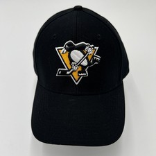 Adidas NHL Pittsburgh Penguins Black Adjustable Baseball Cap Hat Skating Penguin