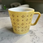Vintage Pyrex Yellow / Butterscotch Foulard Starburst Mug 1410- 10 Oz