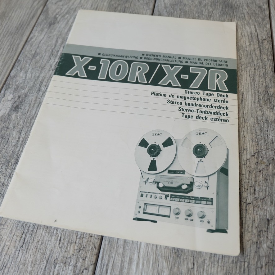 Teac X-10R | X-7R Reel to Reel Stereo Tape Owners Instructions Manual – Original