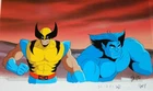 Vintage X-Men Animation Cel Marvel Comics WOLVERINE & BEAST Production Cel W1