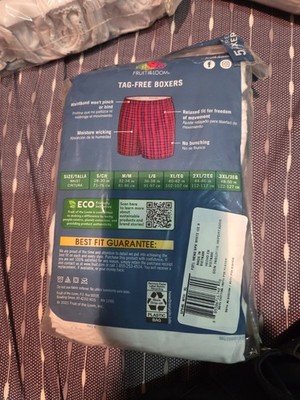 Fruit of The Loom Men's Solid White Boxers - XL 40-42, Pack of 5 (5P595)
