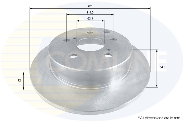 2 PCS COMLINE ADC01137 Brake Disc