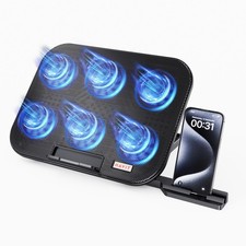 HAVIT Laptop Cooling Pad with 6 Quiet Fans and Adjustable Heights for Black