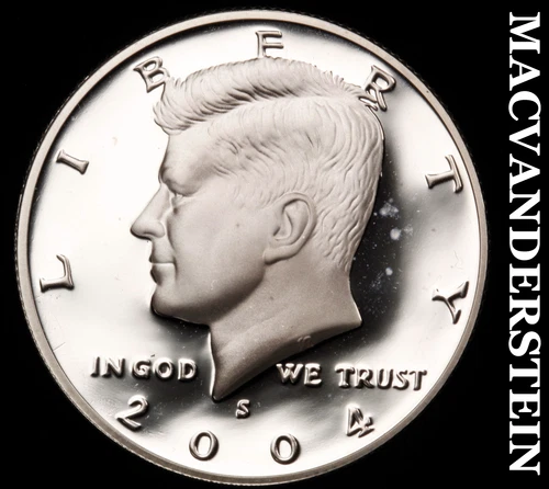 2004-S Silver Kennedy Half Dollar-Choice Gem Proof Lustrous No Reserve #i4584