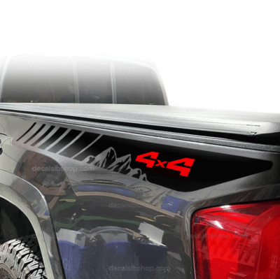 4X4 Decals Vinyl Fit Toyota Tacoma Tundra TRD SR5 Sticker Bedside Off Road Sport