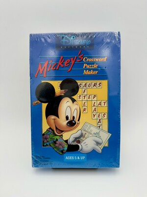 Disney Software: Mickey s Crossword Puzzle Maker IBM / Tandy 3.5 Disk BRAND NEW