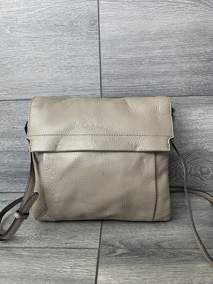 Vince Camuto Large Leather Crossbody - Min gray color bag A346297 - image 2 of 4