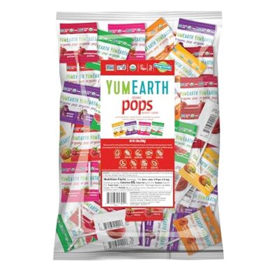YumEarth Organic Lollipops 250 Count Assorted Fruit Flavors Allergen Free Vegan