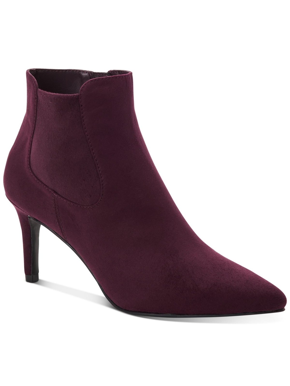 Женские бордовые эластичные ботильоны на шпильке ALFANI Jacklynne с острым носком на шпильке 7,5 М
