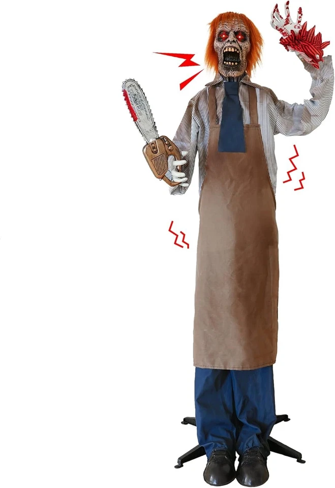 2024 Scary Hallowen  Haunted Decoration Zombie 5FT Animatronic Party Prop Ghost Foto 2 de 4