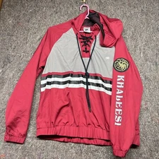 Game of Thrones HBO Jacket Windbreaker Lace-Up Khaleesi Red M