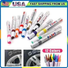 12Pcs Waterproof Permanent Paint Marker Pen For Car Tyre Tire Tread Rubber Meta*