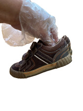 Stride Rite Boys Toddler High Top Shoe Brown Genuine Suede size 7 M