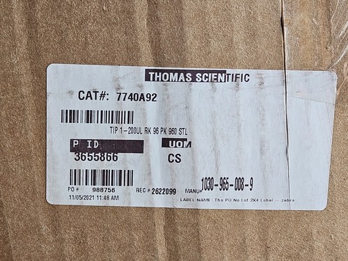 Labcon Eclipse 200 uL Universal Fit Pipette Tips Sterile Bevel Point Racked 9600 - Picture 5 of 7
