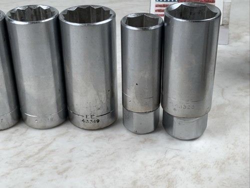 Craftsman 11pc 3/8 Drive Deep Socket Lot, 3/8-7/8 + Spark Plug Sockets, EE USA - Picture 7 of 9